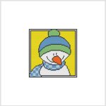 Country Christmas Coaster / Ornament - SNOWMAN SCARF (image for) Country Christmas Coaster / Ornament - SNOWMAN SCARF